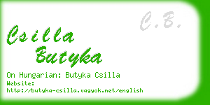 csilla butyka business card